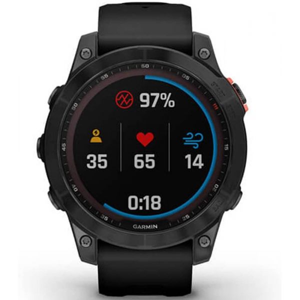 Умные часы Garmin FENIX 7 Solar серый с черным ремешком - фото 8
