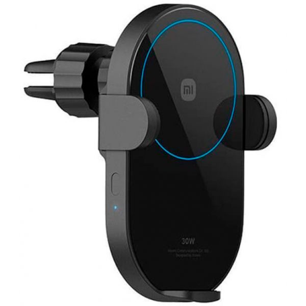Автомобильный держатель Xiaomi Wireless Car Charger, с беспроводной зарядкой, 30 Вт, чёрный - фото 1