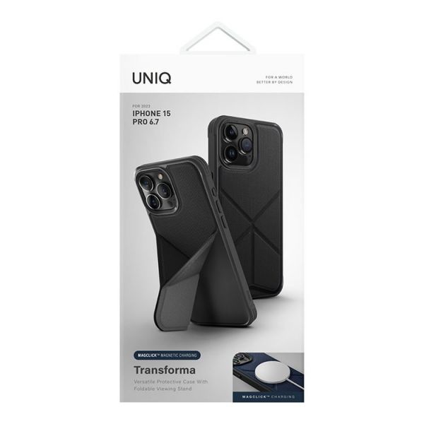 Чехол Uniq для iPhone 15 Pro Max Transforma Черный (MagSafe) - фото 7