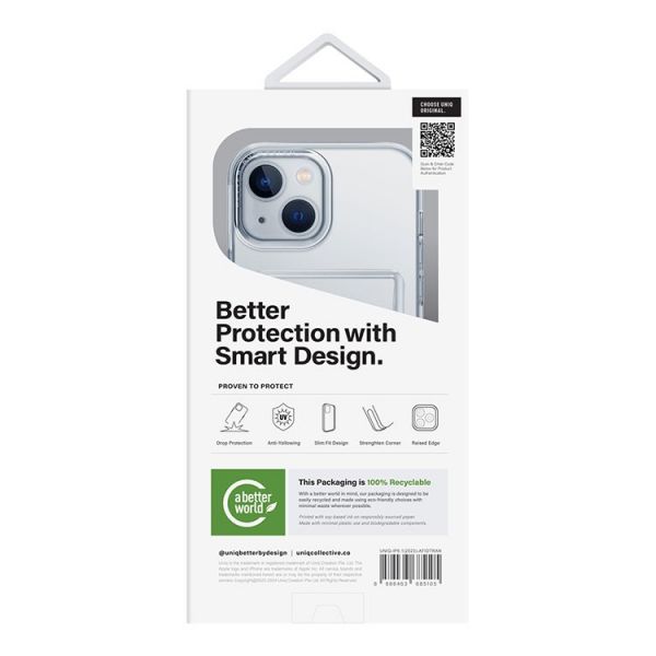 Чехол Uniq для iPhone 15 Air Fender ID (cardslot) Прозрачный - фото 7