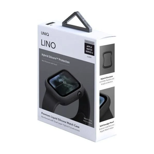 Чехол Uniq для Apple Watch 44 mm LINO Черный - фото 4