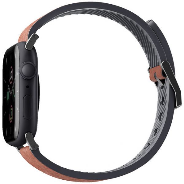 Ремешок Uniq для Apple Watch 49/45/44/42 mm Straden Waterproof Кожа/Силикон Коричневый - фото 2