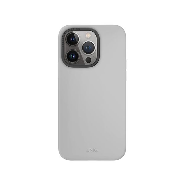 Чехол Uniq для iPhone 15 Pro LINO Мел серый (Magsafe) - фото 3