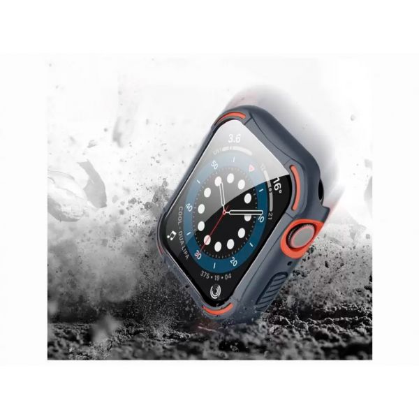 Чехол Nillkin для Apple Watch 4/5/6/SE 40 mm CrashBumper case with Стекло Серое - фото 3