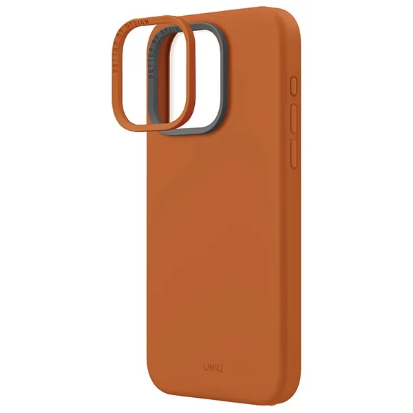 Чехол Uniq для iPhone 15 Pro LINO Апельсин (Magsafe) - фото 2