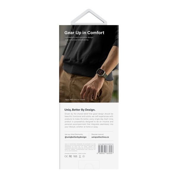 Ремешок Uniq для Apple Watch 49/45/44/42 mm Revix reversible Magnetic Зеленый/Коричневый - фото 4