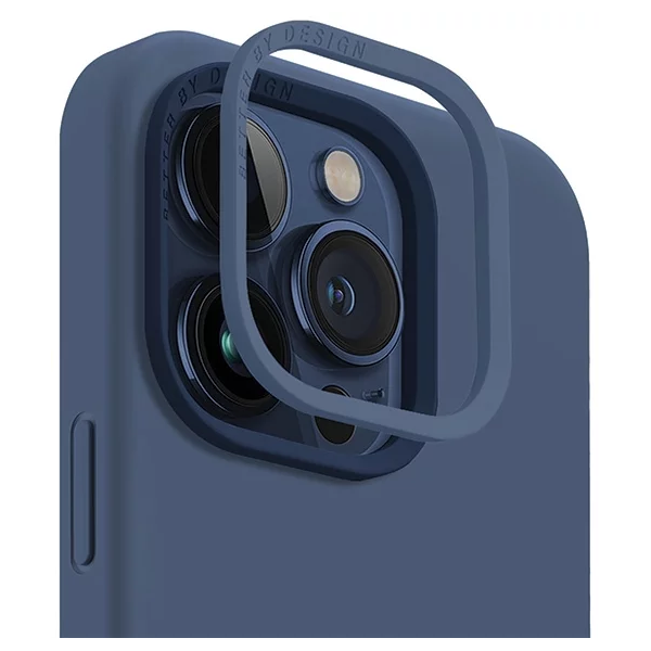 Чехол Uniq для iPhone 15 Pro LINO Синий (Magsafe) - фото 5