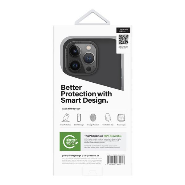 Чехол Uniq для iPhone 15 Pro LINO Серый (Magsafe) - фото 7