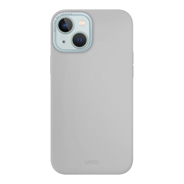 Чехол Uniq для iPhone 15 LINO Мел серый (Magsafe) - фото 3