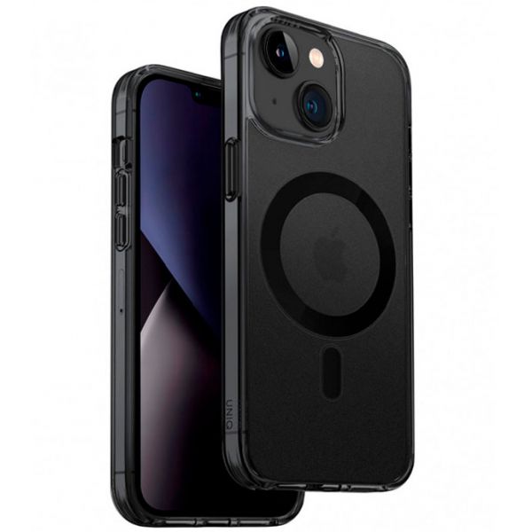 Чехол UNIQUE case TPU magnetic protective для iPhone 14 (6.1), темно-прозрачный - фото 1