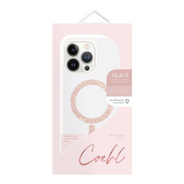 Чехол Uniq для iPhone 15 Pro COEHL Глазурь Розовое Золото (MagSafe) - фото 4