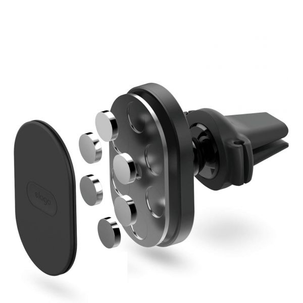 Автодержатель Elago Hexa Aluminium Magnetic Mount Dark, серый - фото 3
