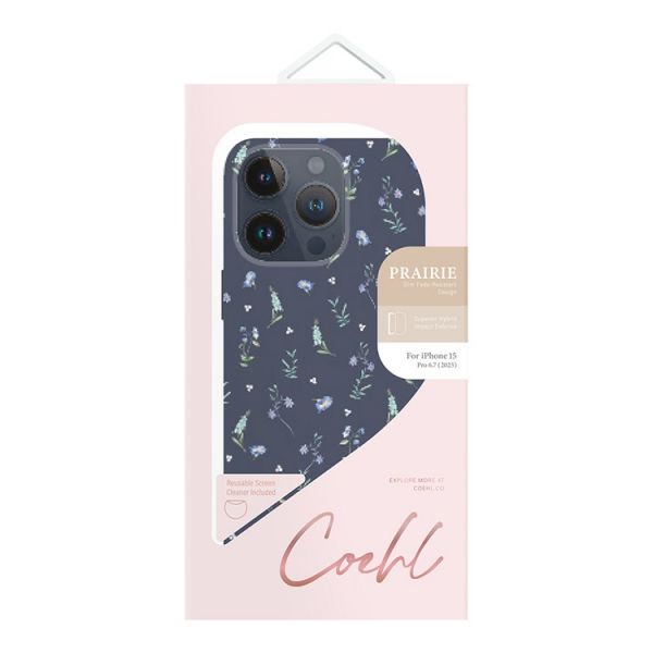 Чехол Uniq для iPhone 15 Pro Max COEHL Prairie Лавандовый синий - фото 3