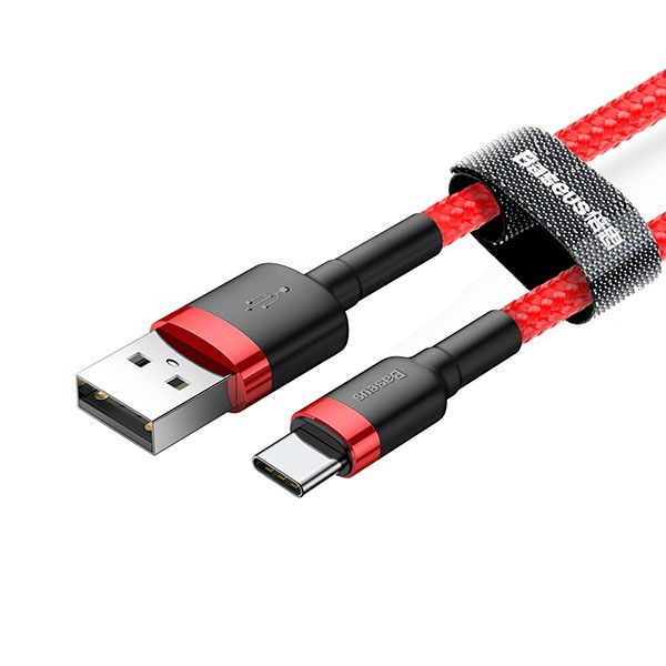 Кабель Baseus cafule Cable USB For Type-C 2A 2m Red+Red - фото 3