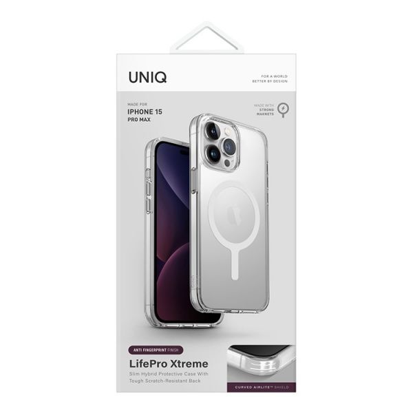 Чехол Uniq для iPhone 15 Pro Max Lifepro Xtreme AF Морозная ясность (MagSafe) - фото 7