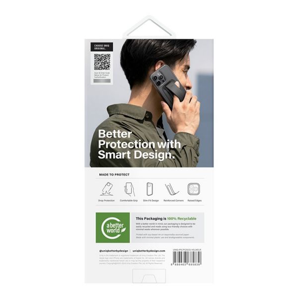 Чехол Uniq для iPhone 15 Pro Max Heldro Mount с прозрачной подставкой - фото 8