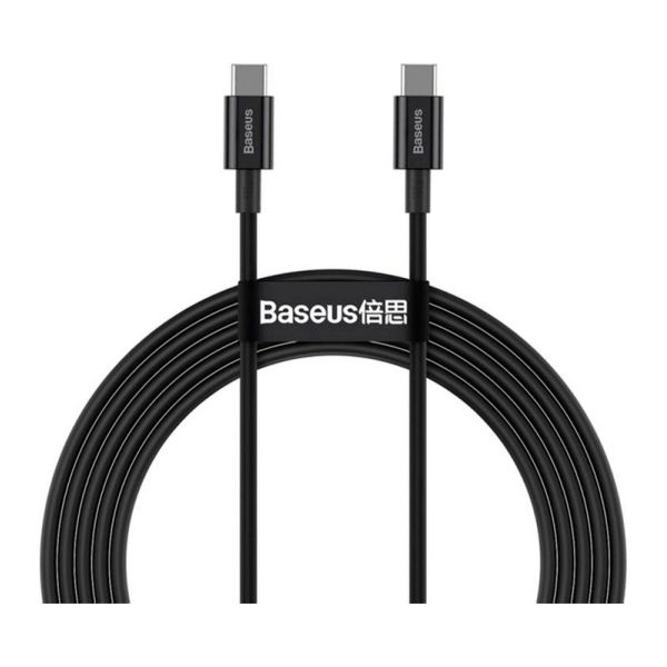 Кабель Baseus Superior Series Fast Charging Data Cable Type-C to Type-C 100W 2m Black - фото 1
