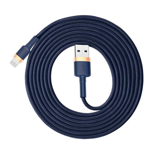 Кабель Baseus cafule Cable USB For iP 1.5A 2m Gold+Blue - фото 1