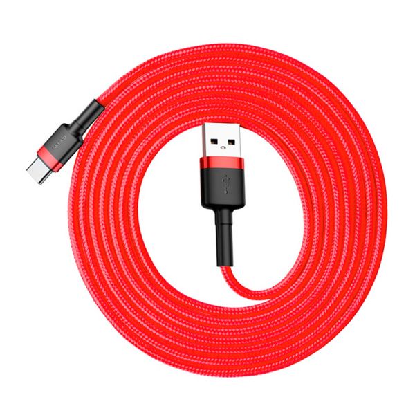 Кабель Baseus cafule Cable USB For Type-C 2A 2m Red+Red - фото 1