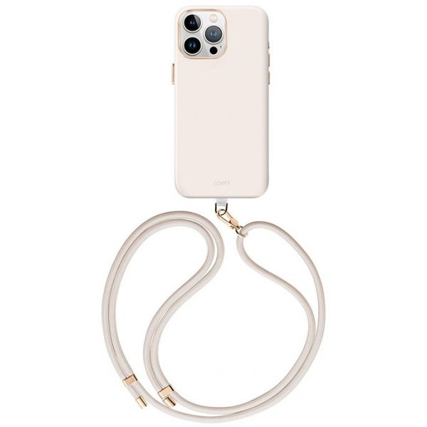 Чехол Uniq для iPhone 15 Pro Max COEHL CREME Liquid silicone цвета слоновой кости (MagSafe) - фото 1