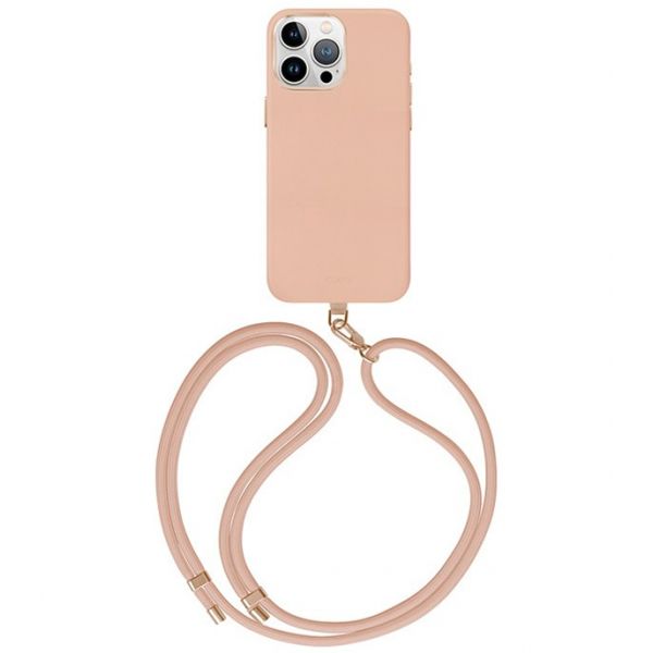 Чехол Uniq для iPhone 15 Pro Max COEHL MUSE Leatherette with Ремешок Дасти Телесный (MagSafe) - фото 1