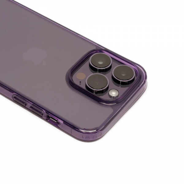 Чехол-накладка K-Doo Guardian для iPhone 14 Pro, полиуретан (TPU), противоударный, прозрачный / фиолетовый - фото 2