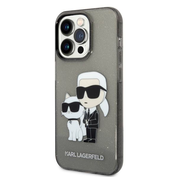 Чехол Lagerfeld для iPhone 15 Pro PC/TPU NFT Karl & Choupette Hard Блеск Черный - фото 2
