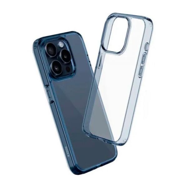 Чехол-накладка K-Doo Guardian, iPhone 15 Pro, полиуретан (TPU), противоударный, прозрачный / синий - фото 3