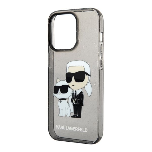 Чехол Lagerfeld для iPhone 15 Pro PC/TPU NFT Karl & Choupette Hard Блеск Черный - фото 3