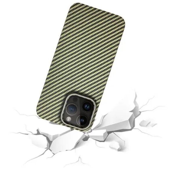 Чехол накладка K-Doo Keivlar для iPhone 15 Pro Max, черный - зеленый - фото 5