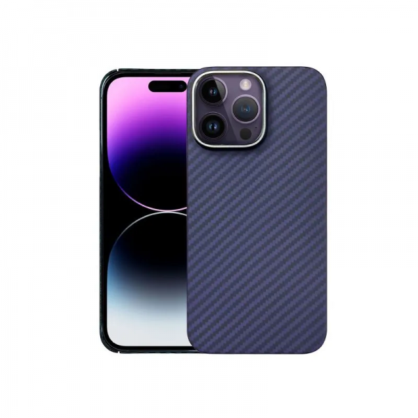 Чехол накладка K-Doo Keivlar для iPhone 15 Pro, черный - фиолетовый - фото 2