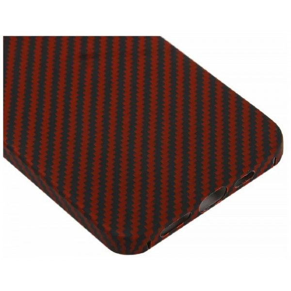 Чехол накладка K-Doo Keivlar для iPhone 15 Pro, черный - красный - фото 4