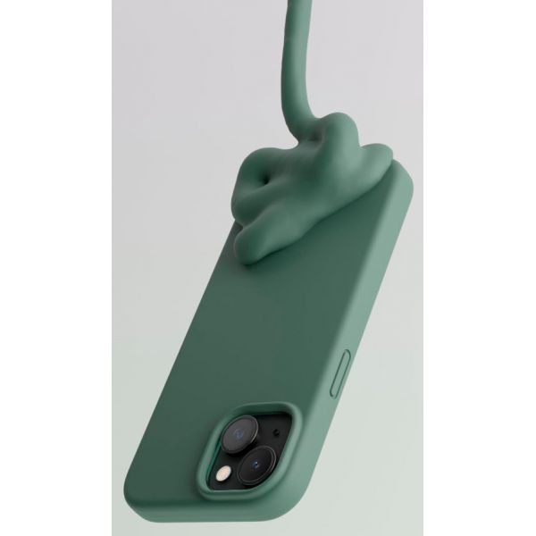 Чехол Elago для iPhone 15 Soft silicone (Liquid) Полуночный зеленый - фото 4