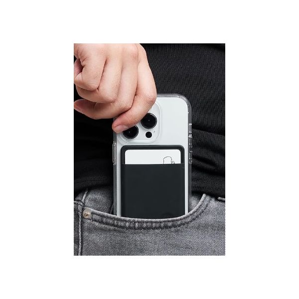 Магн. бумажник Elago MagSafe Silicone Card Pocket Черный - фото 5