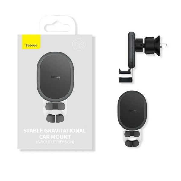 Автодержатель Baseus Stable Gravitational Car Mount (Air Outlet version) Черный - фото 5
