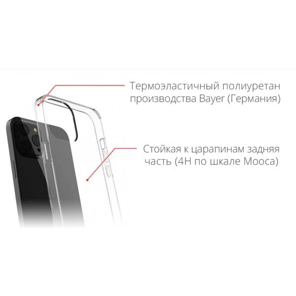 Чехол-накладка K-Doo Guardian, iPhone 15 Pro, полиуретан (TPU), противоударный, прозрачный - фото 3