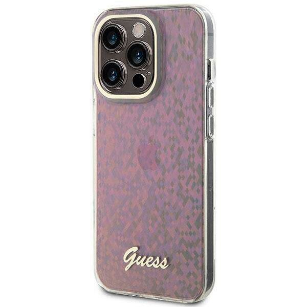 Чехол Guess для iPhone 15 Pro Max PC/TPU Faceted Mirror Disco Hard Розовый - фото 1