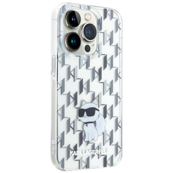Чехол Lagerfeld для iPhone 15 Pro PC/TPU Monogram NFT Choupette Hard Прозрачный - фото 1