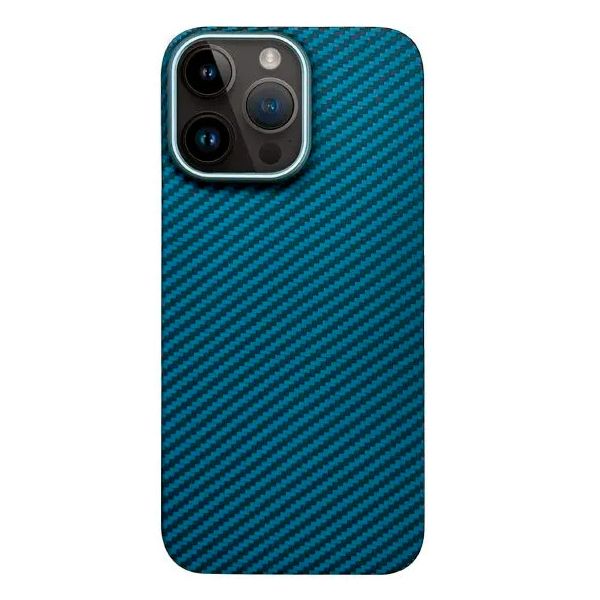 Чехол накладка K-Doo Keivlar для iPhone 15 Pro Max, черный - синий - фото 1
