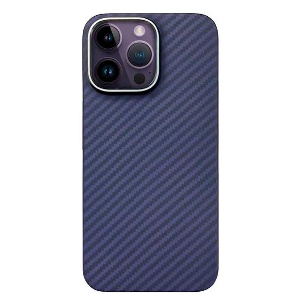 Чехол накладка K-Doo Keivlar для iPhone 14 Pro, черный - фиолетовый - фото 1
