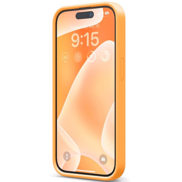 Чехол Elago для iPhone 15 Pro Soft silicone (Liquid) Апельсин - фото 2