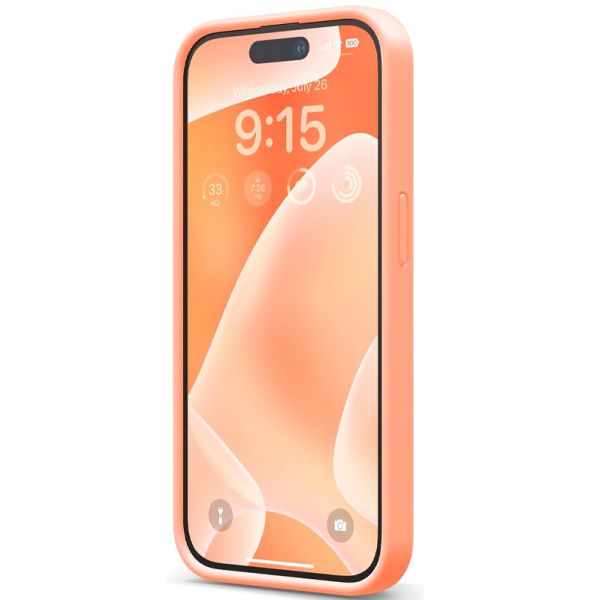 Чехол Elago для iPhone 15 Pro Soft silicone (Liquid) Лосось - фото 2