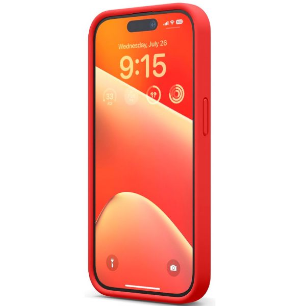 Чехол Elago для iPhone 15 Pro Max Soft silicone (Liquid) Ледяной Красный - фото 2