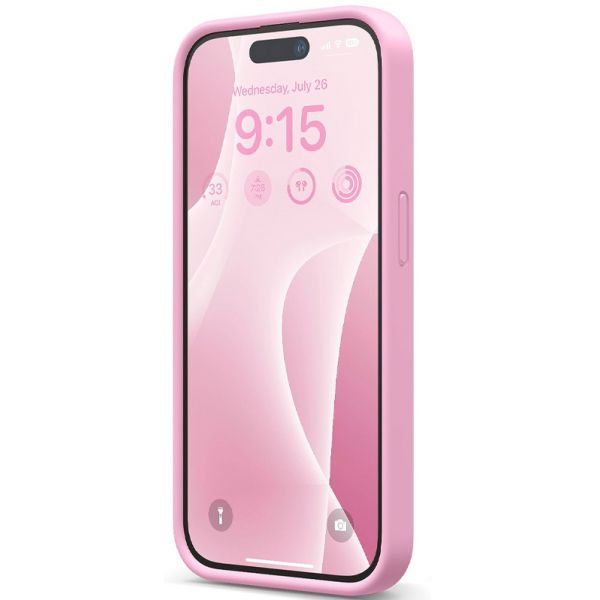 Чехол Elago для iPhone 15 Pro Soft silicone (Liquid) Ярко-розовый - фото 2