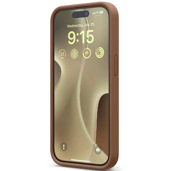 Чехол Elago для iPhone 15 Pro Soft silicone (Liquid) Коричневый - фото 2