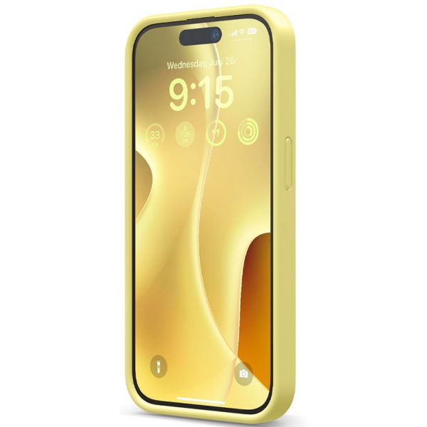 Чехол Elago для iPhone 15 Pro Soft silicone (Liquid) Желтый - фото 2