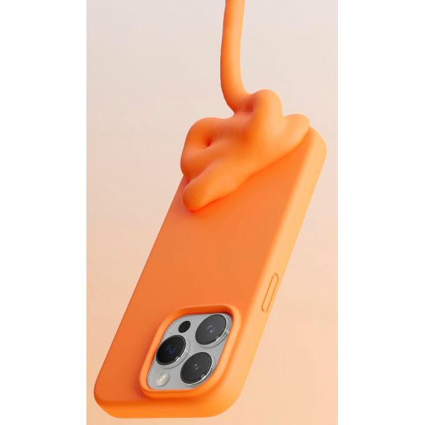 Чехол Elago для iPhone 15 Pro Max Soft silicone (Liquid) Апельсин - фото 3