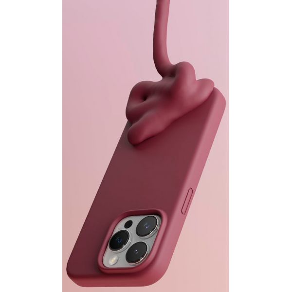 Чехол Elago для iPhone 15 Pro Soft silicone (Liquid) Бургундия - фото 3