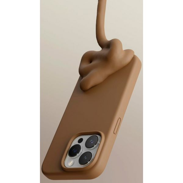 Чехол Elago для iPhone 15 Pro Max Soft silicone (Liquid) Коричневый - фото 3