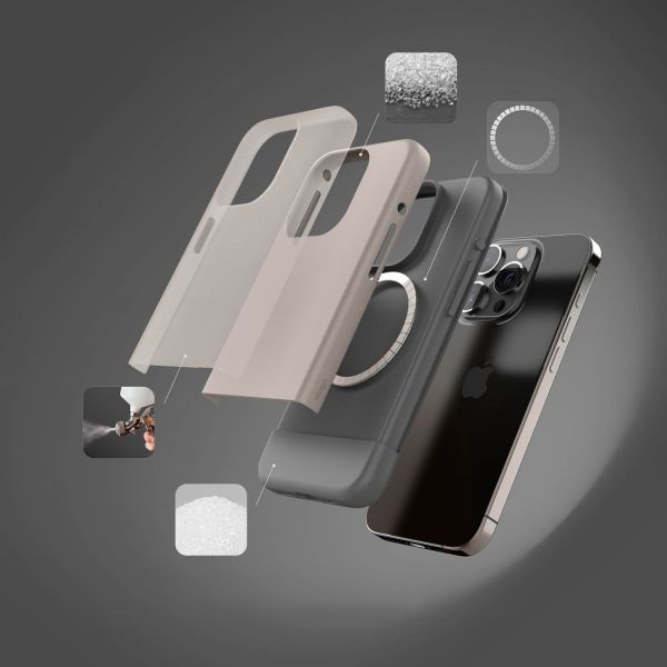 Чехол Elago для iPhone 15 Pro GLIDE (tpu+pc) Каменный/Средний Серый (MagSafe) - фото 5